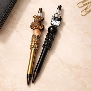 x2 Beaded Pens Handcrafted